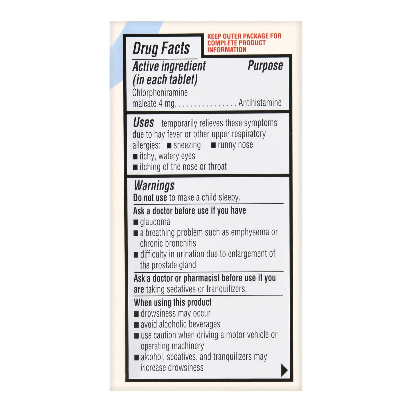 Foster & Thrive™ Allergy Relief Chlorpheniramine Maleate 4 mg Tablets 70677101601