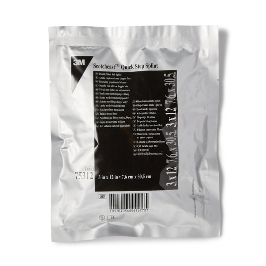 3M™ Scotchcast™ Quick Step Double Sided Felt Padded Splint, 3 x 12 Inch 75312