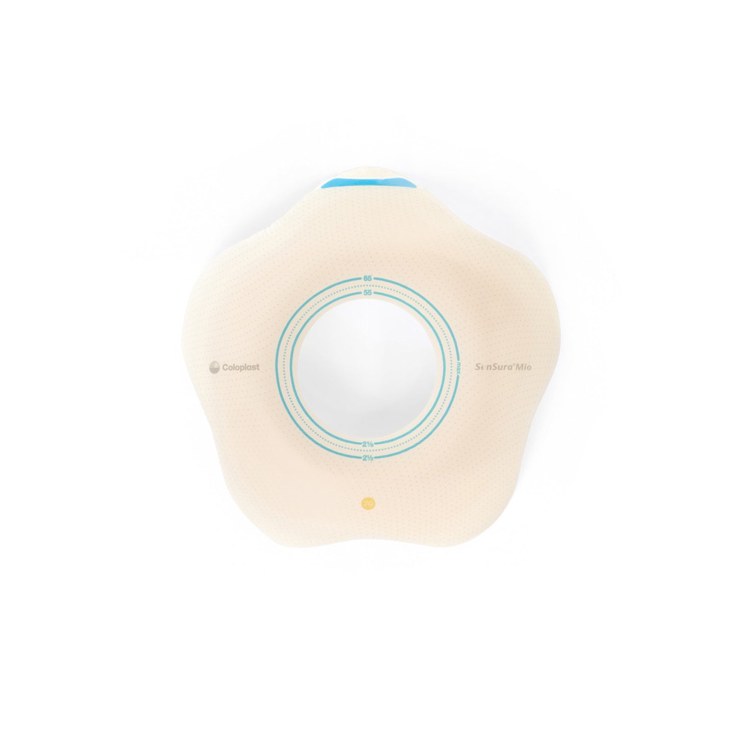SenSura® Mio Convex Flip Ostomy Barrier, 50 mm Stoma Openings, Yellow Match 18532