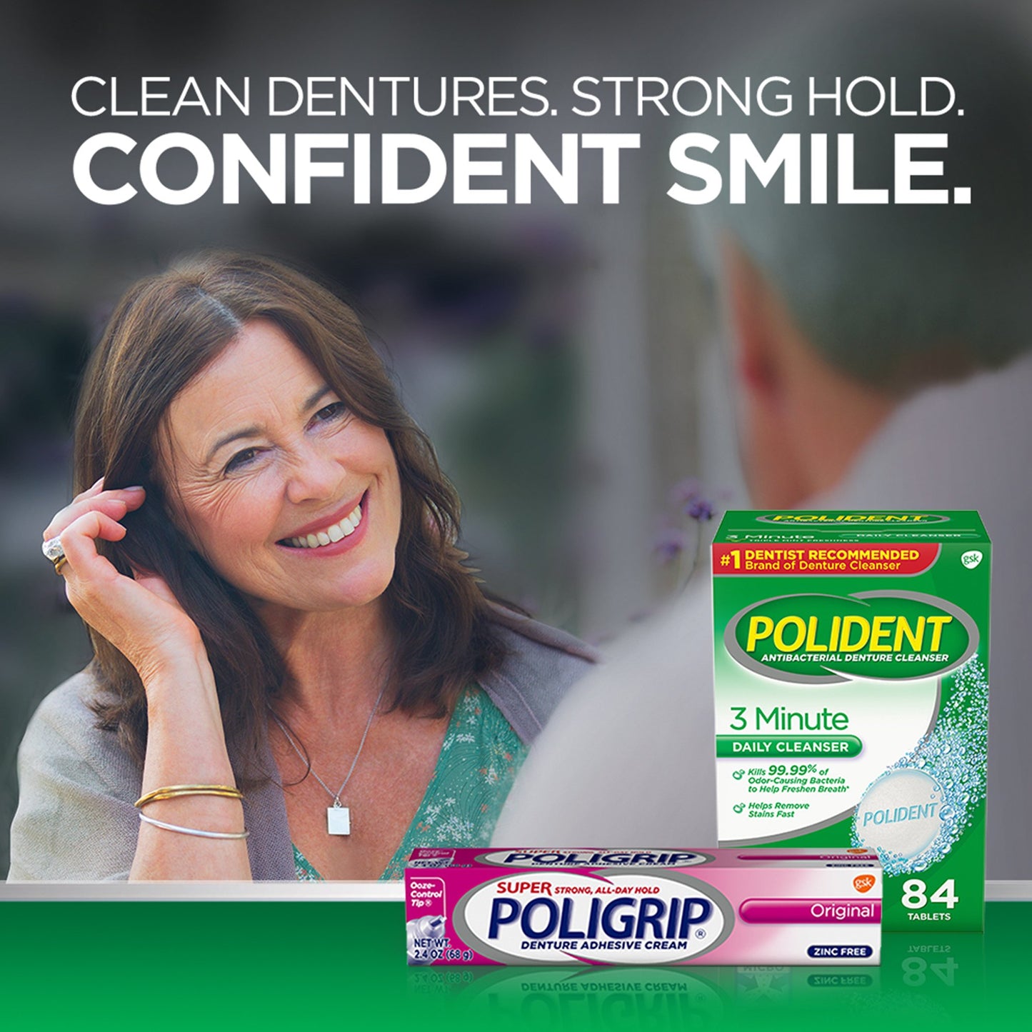 Super Poligrip® Original Denture Adhesive Cream, 2.4 oz Tube 31015805455