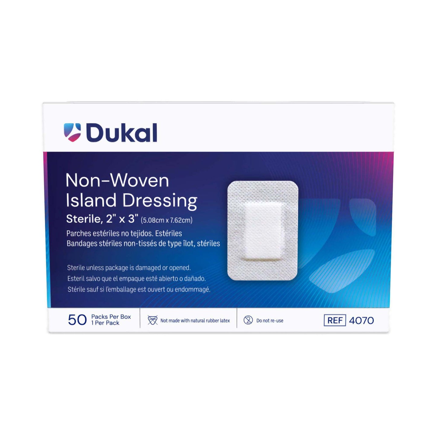 Dukal Island Dressing with Border, 2 x 3 Inch 4070