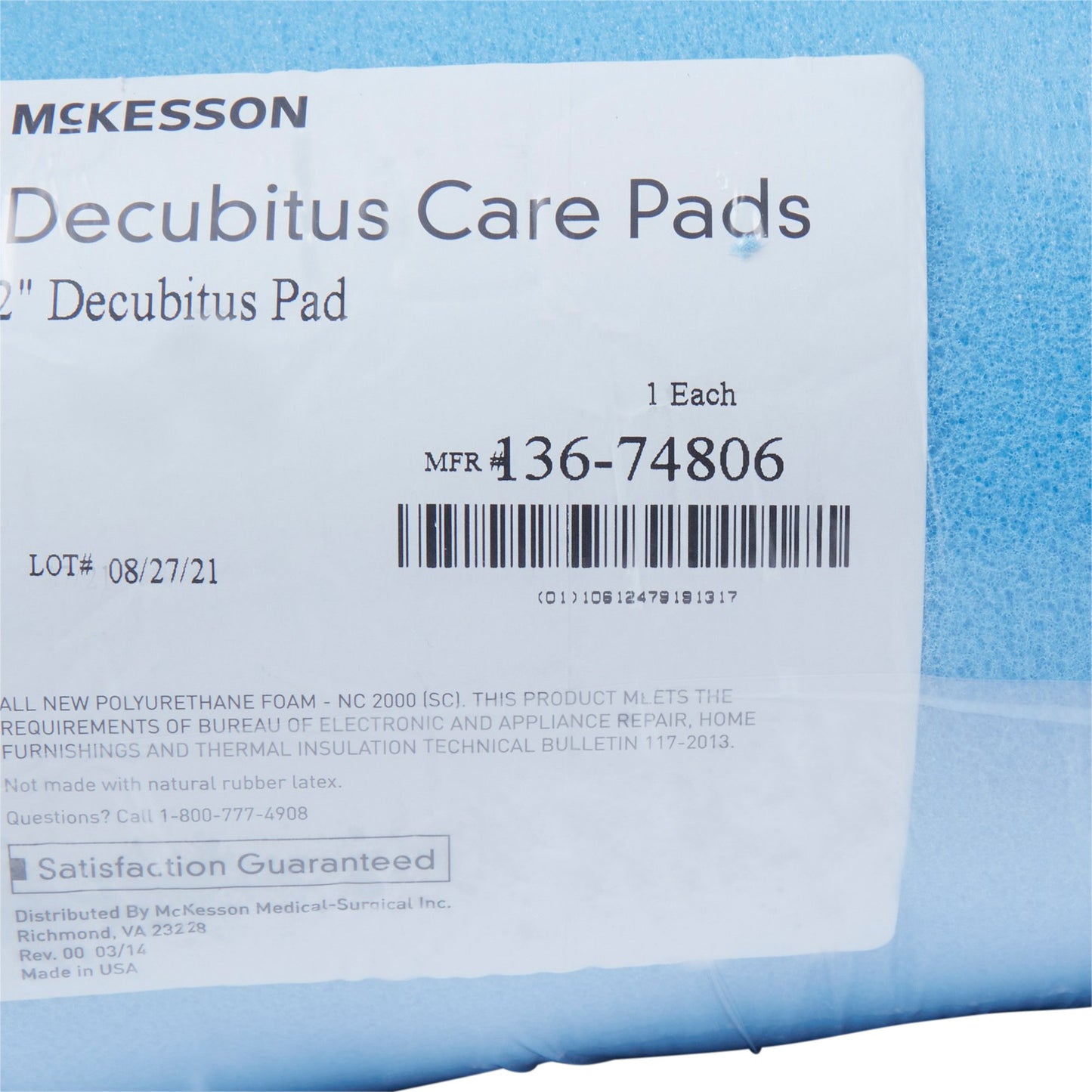 McKesson Mattress Overlay 136-74806