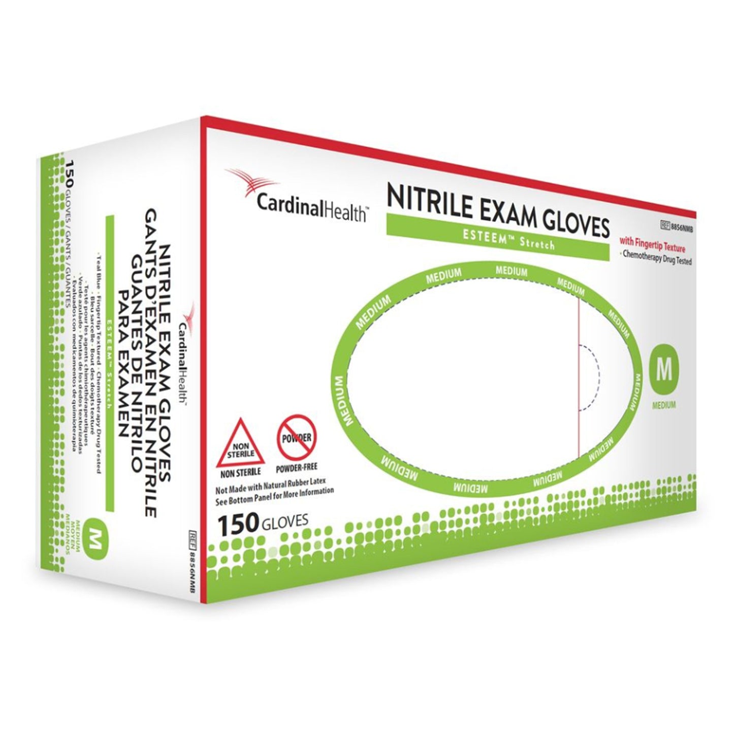 Esteem™ Stretch Nitrile Exam Glove, Medium, Teal 8856NMB