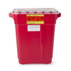 Sharps Container BD™ Red Base 18-1/2 X 17-3/4 X 11-3/4 Inch Vertical Entry 9 Gallon 305602