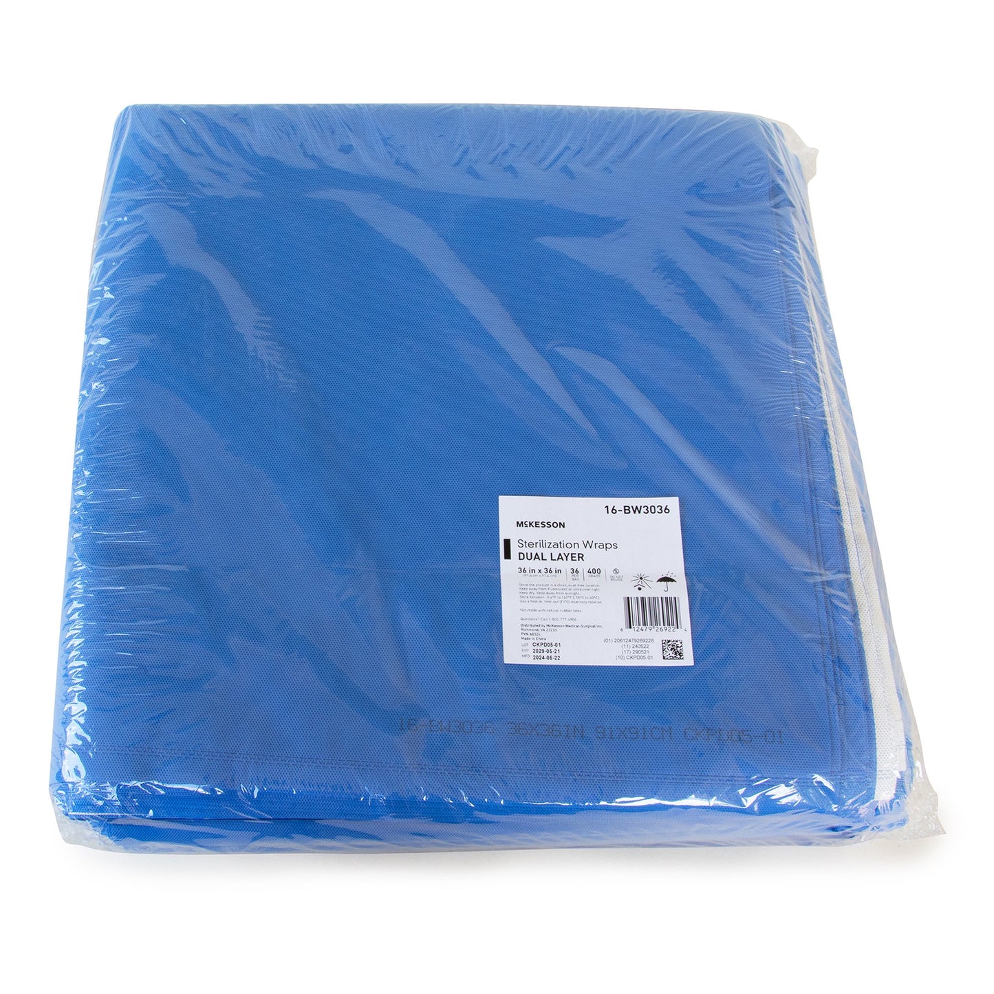 McKesson Sterilization Wrap, 36 x 36 Inch, Grade 400 16-BW3036