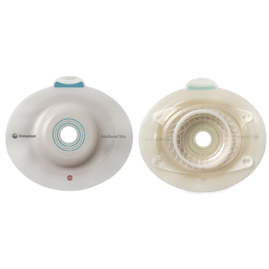Ostomy Barrier SenSura® Mio Click Precut, Extended Wear Elastic Adhesive 60 mm Flange Blue Code System 1-1/4 Inch Opening - 16923