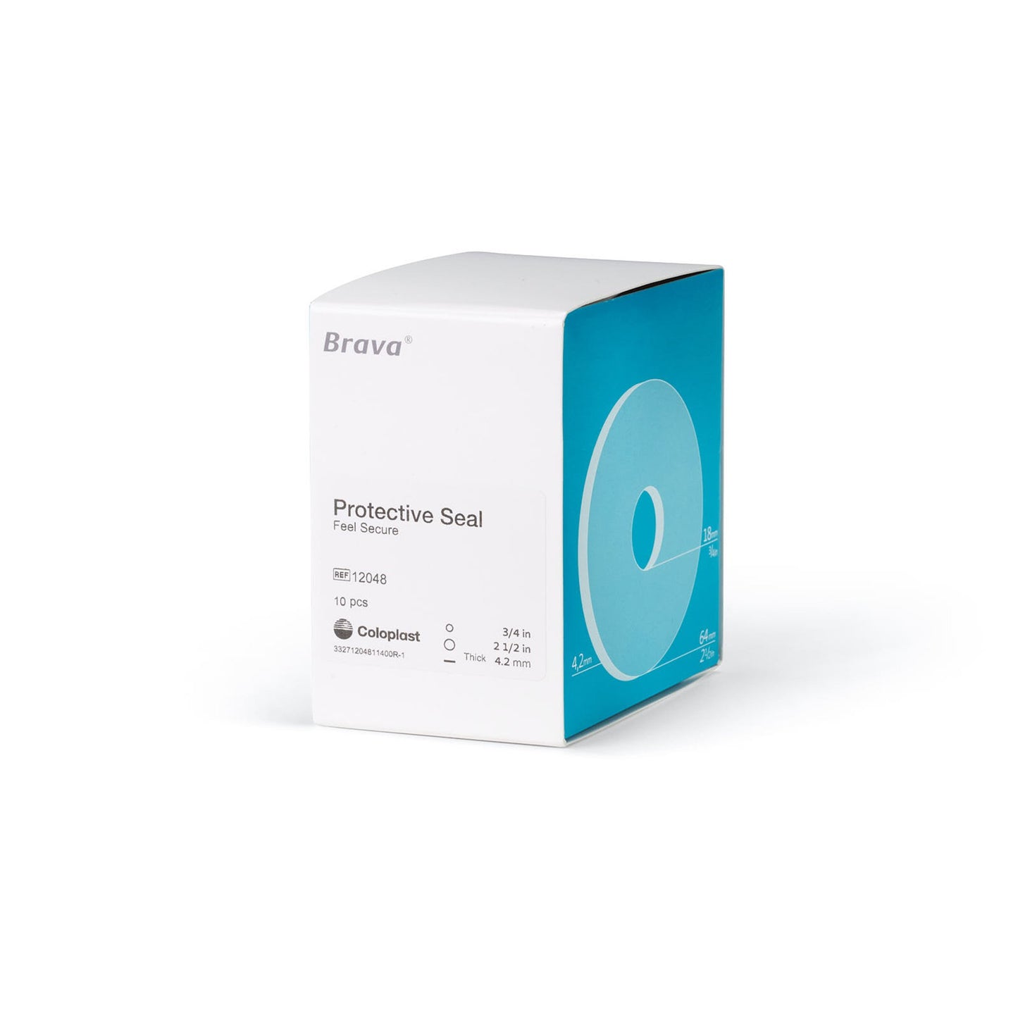 Ostomy Seal Brava® Thick 3/4 Inch (18mm) Stoma 2-1/2 Inch (64mm) - 4.2mm Thick 12048