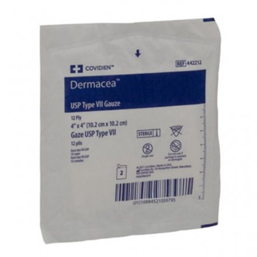 Gauze Sponge Dermacea™ 4 X 4 Inch 12-Ply Sterile 2 per Pack - 442212