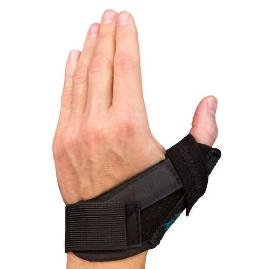 Thumb Brace Tee Pee Thumb Protector Adult Medium Hook and Loop Strap Closure Left Hand Black - 223084