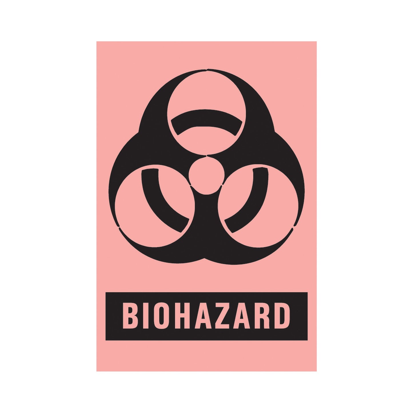 Precision Dynamics Timemed Pre-Printed Label, Biohazard, 2 x 3 Inch BH-405, RL