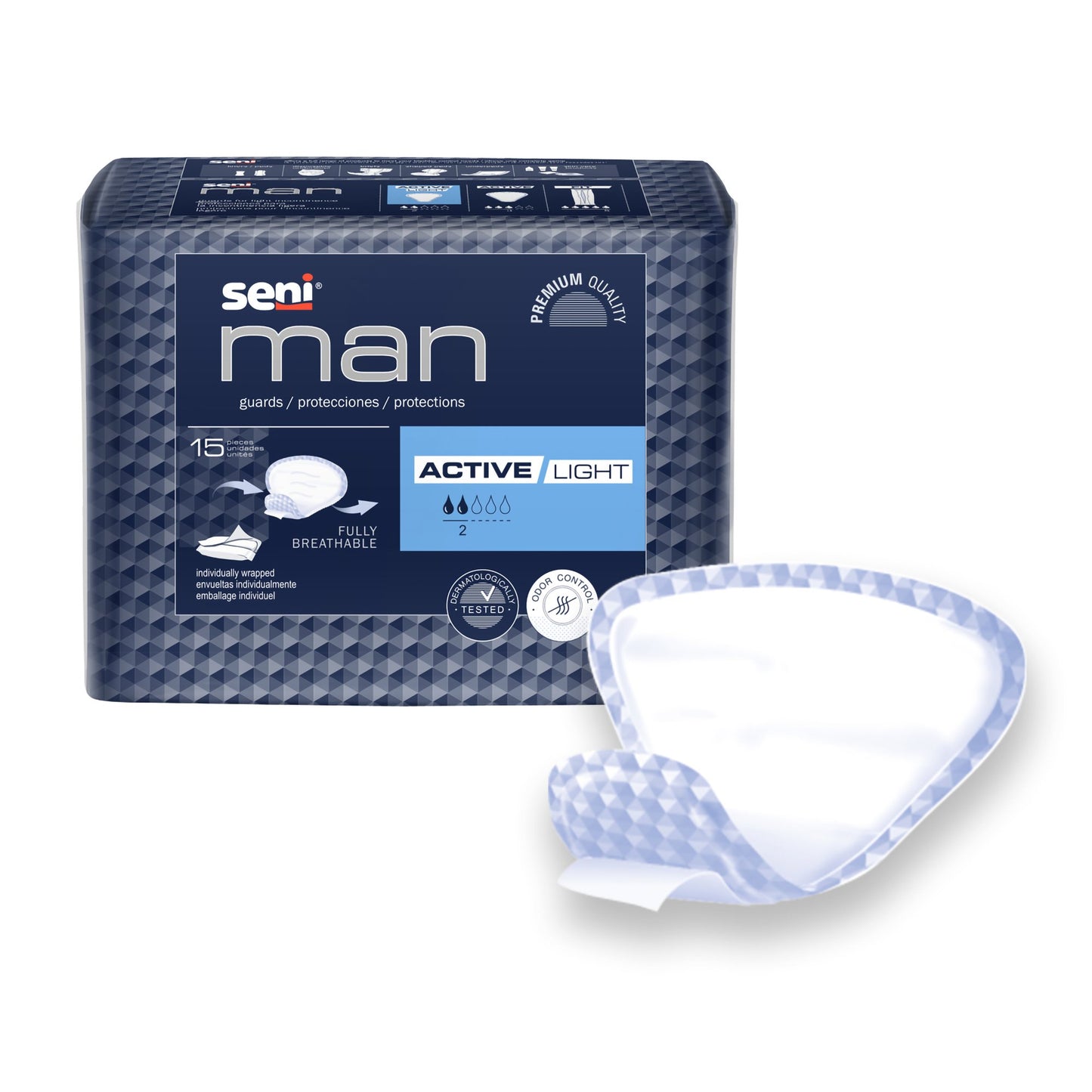 Seni® Man Active Light Bladder Control Guards S-AL15-US1