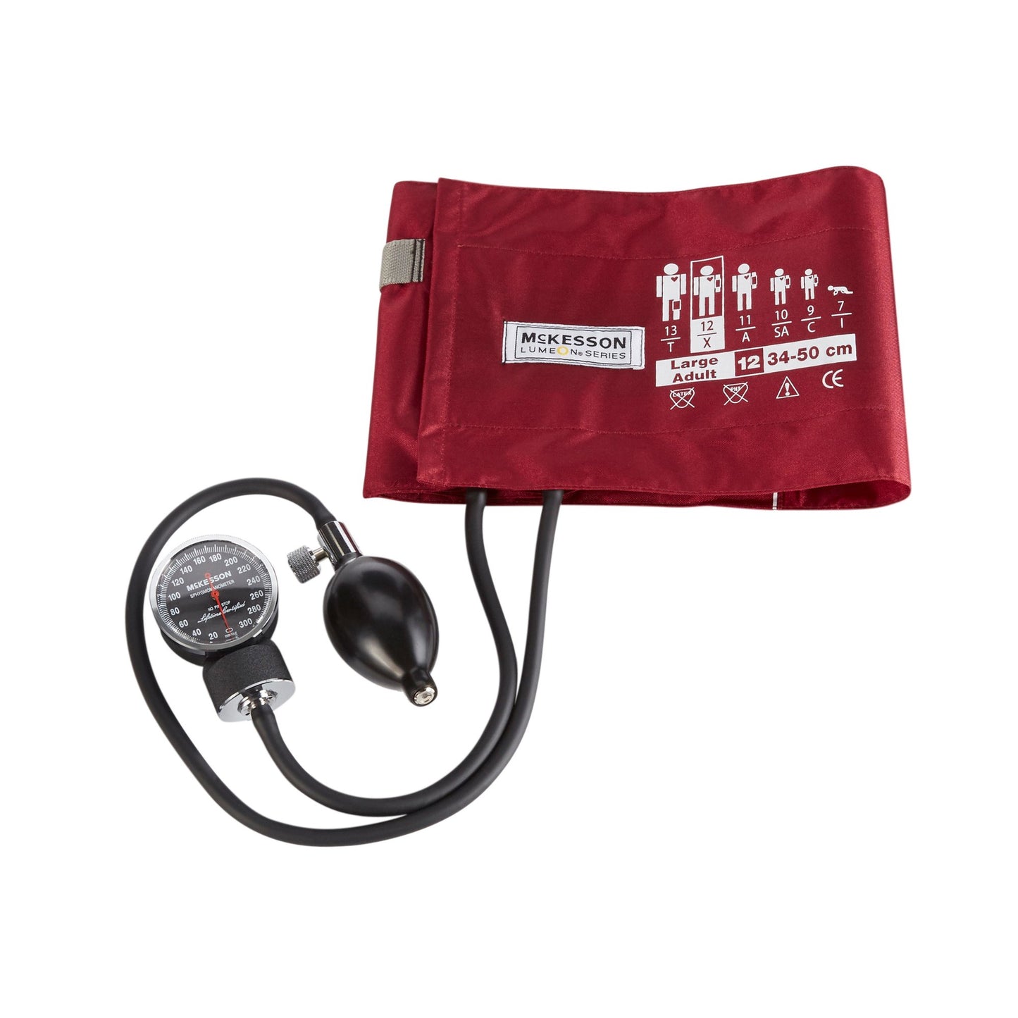 McKesson Lumeon Aneroid Sphygmomanometer with Large Cuff, 2-Tube, Pocket-Size 01-720-12XBDGM