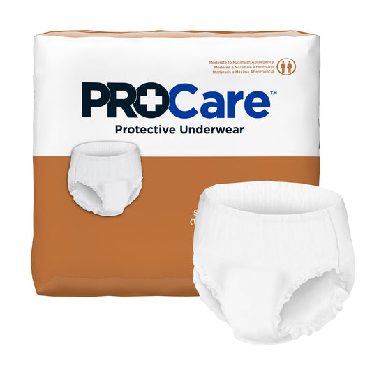 Unisex Adult Absorbent Underwear ProCare™ Pull On with Tear Away Seams X-Large Disposable Moderate Absorbency - CRU-514