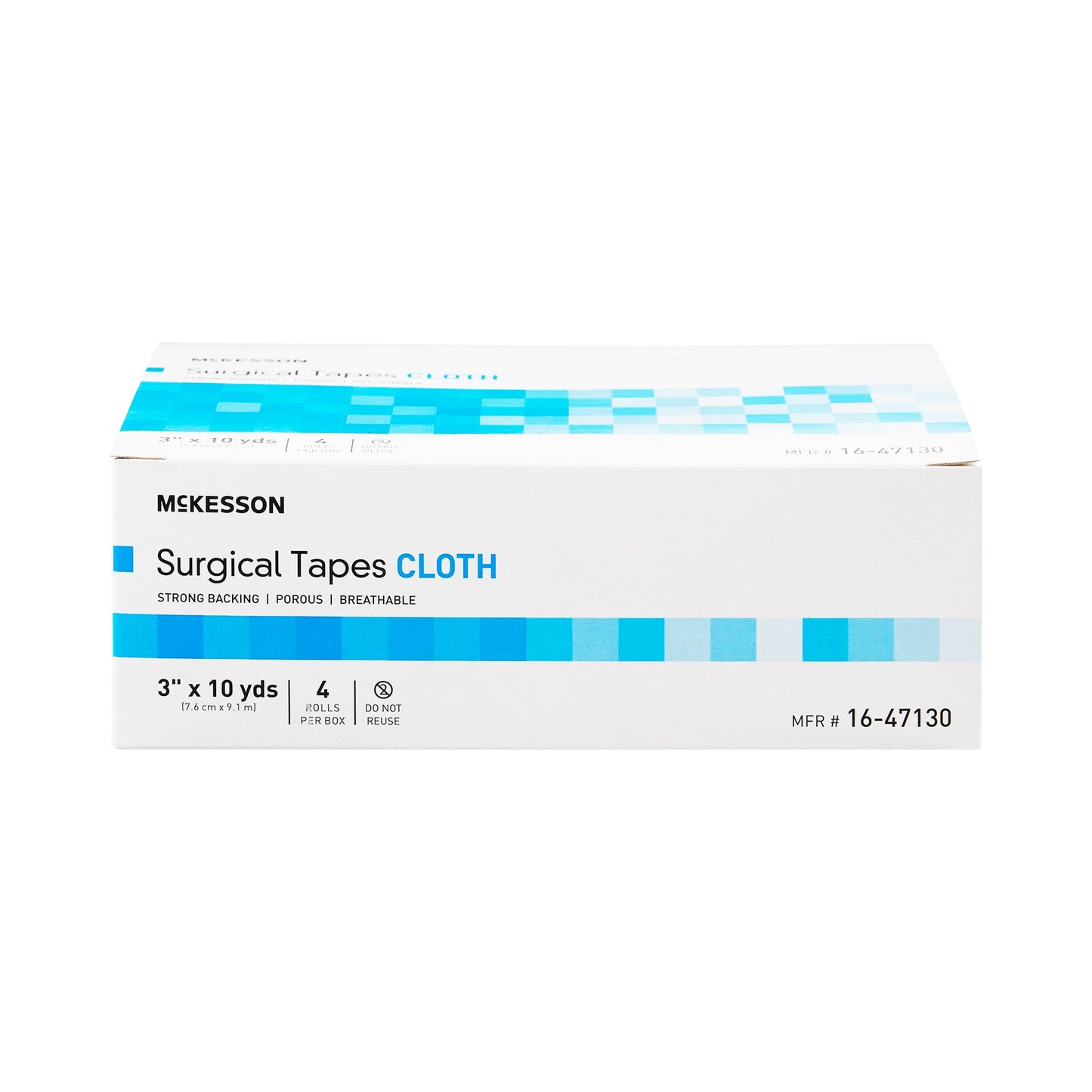 McKesson Silk-Like Cloth Medical Tape, 3 Inch x 10 Yard, White 16-47130