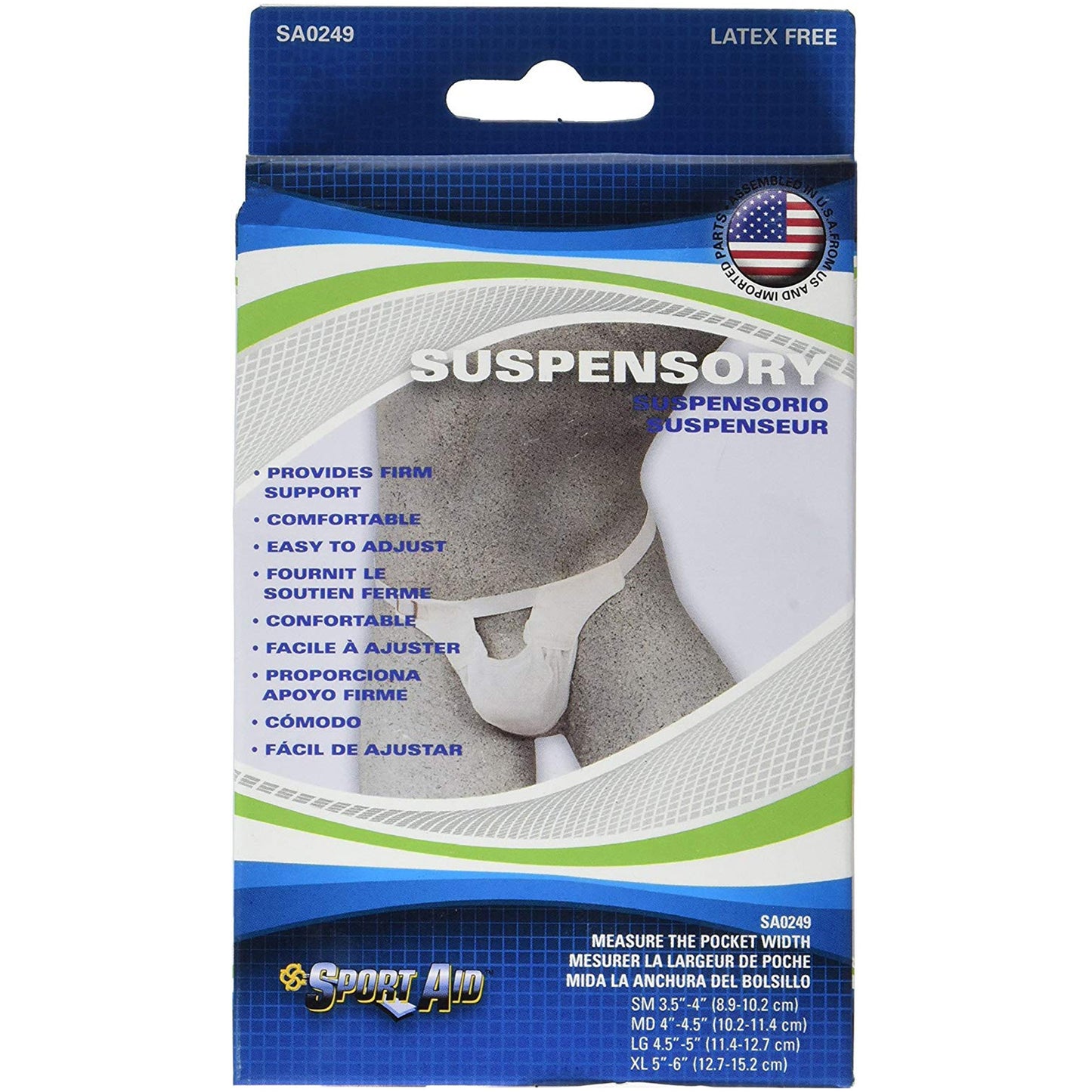 Scott Specialties Sportaid Suspensory SA0249 WHI XL, 1 Each