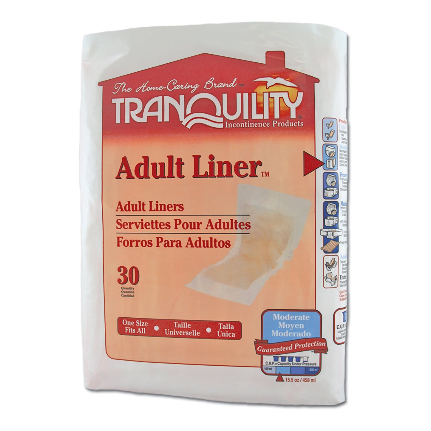 Bladder Control Pad Tranquility® 9 X 24 Inch Heavy Absorbency Super Absorbent Core One Size Fits Most - 2078