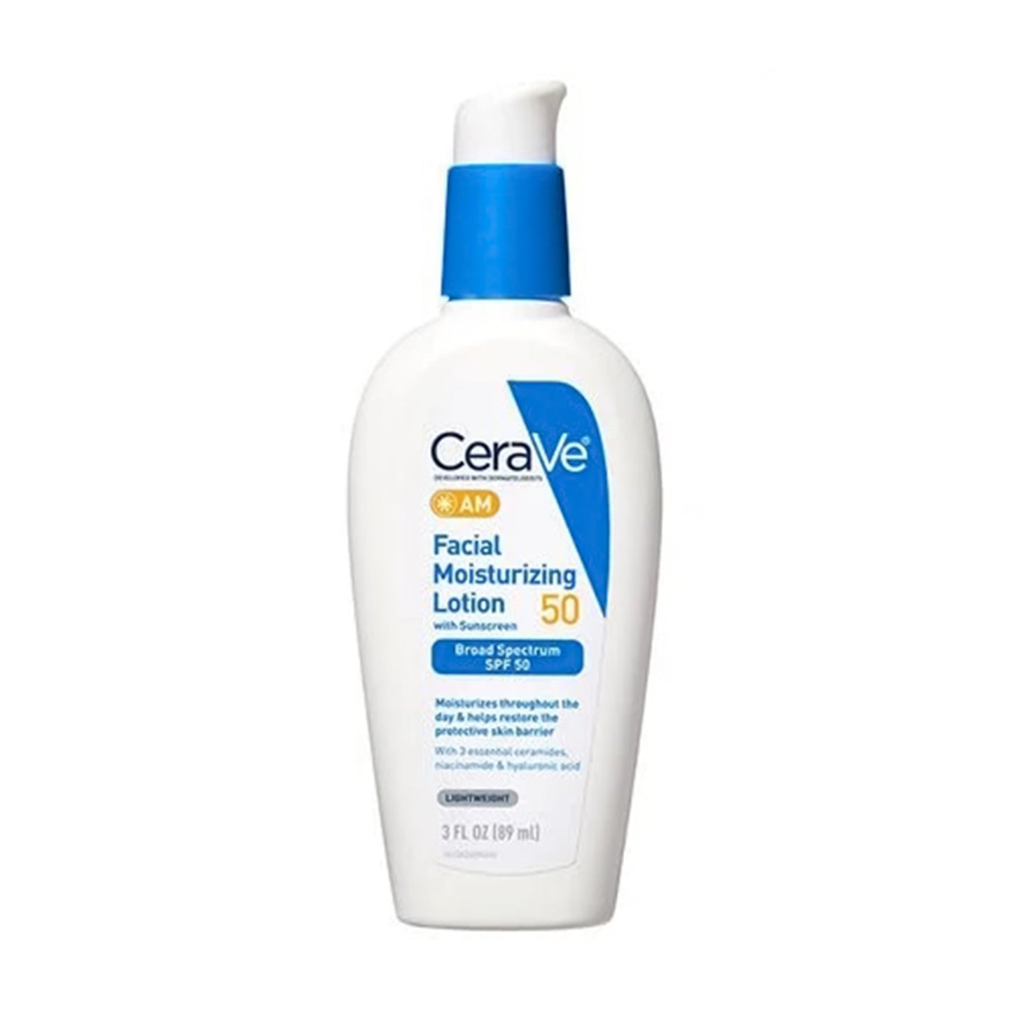 Facial Moisturizer with Sunscreen CeraVe® AM 3 oz. Bottle Unscented Lotion 60600061263