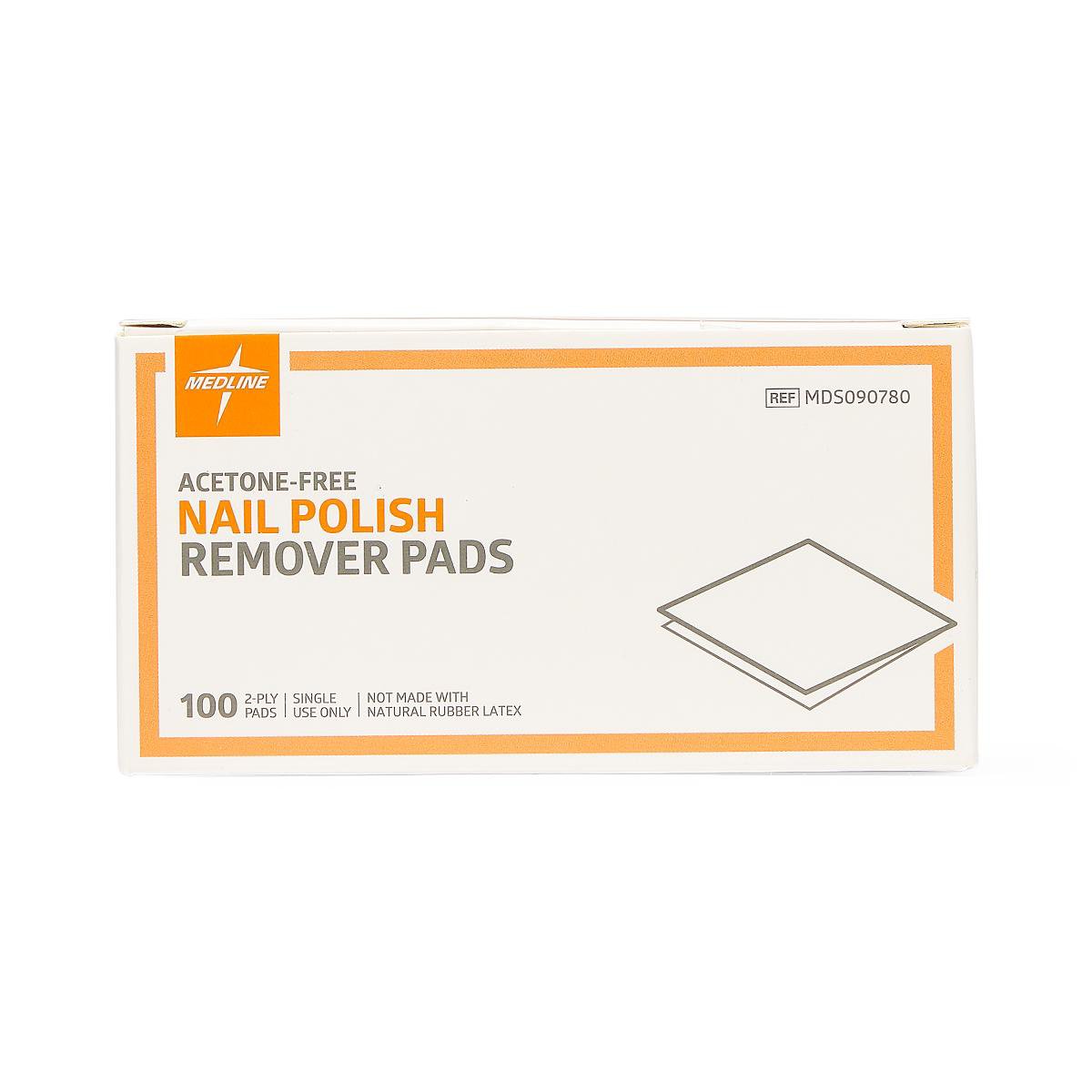 Nail Polish Remover Pad Medline 1-1/4 X 3 Inch MDS090780