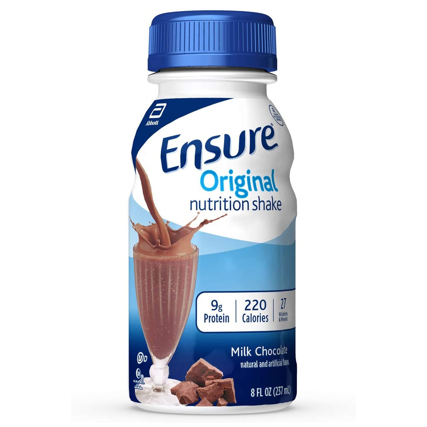Oral Supplement Ensure® Original Shake Milk Chocolate Flavor Liquid 8 oz. Bottle - 57231