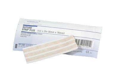 Skin Closure Strip Suture Strip® Plus 1/4 X 1-1/2 Inch Nonwoven Polyamide Flexible Strip Tan - TP1104