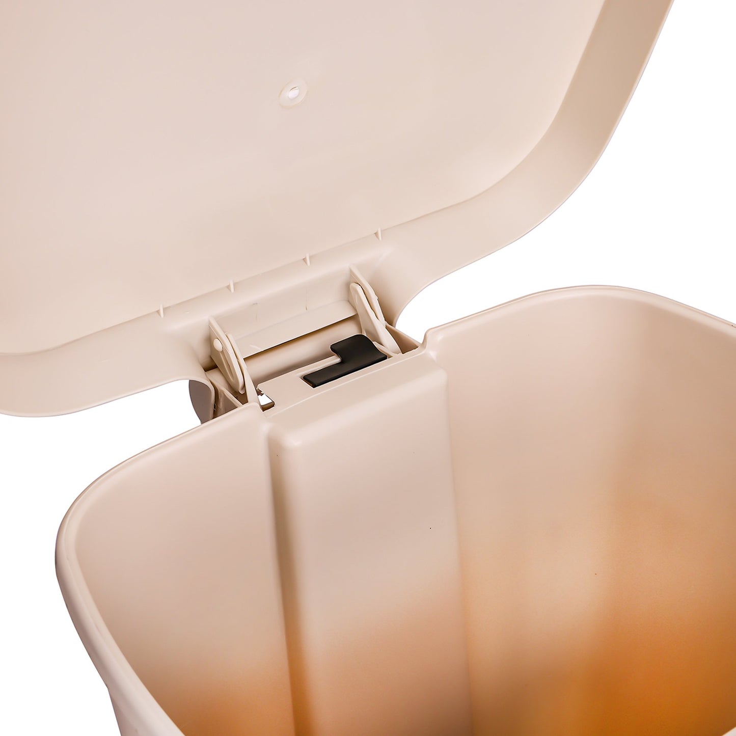 McKesson Waste Can with Step-On Pedal, Plastic, Beige, 15.16 x 14.76 x 26.57 Inch 16-25268