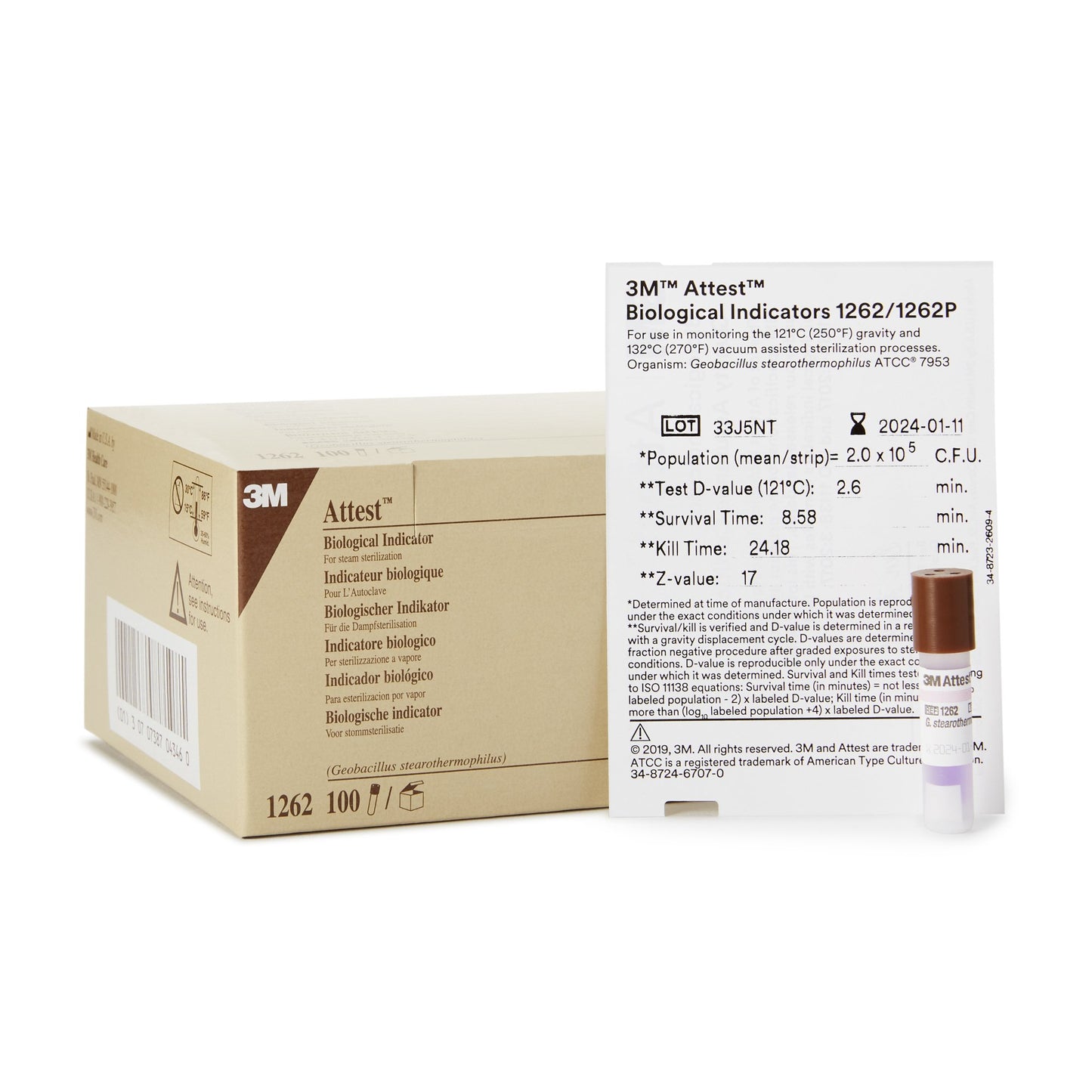 3M™ Attest™ 48-Hour Biological Indicator Vial for Steam Sterilization 1262