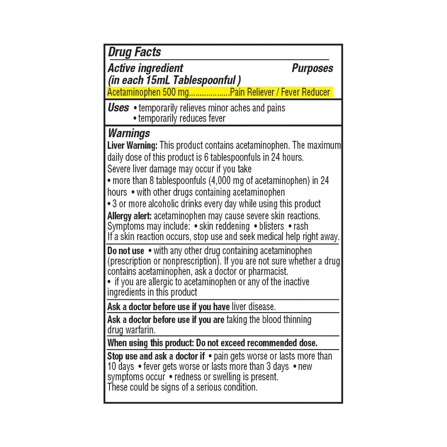 Geri-Care® Acetaminophen Pain Relief, 8 fl. oz. Q202-08-GCP