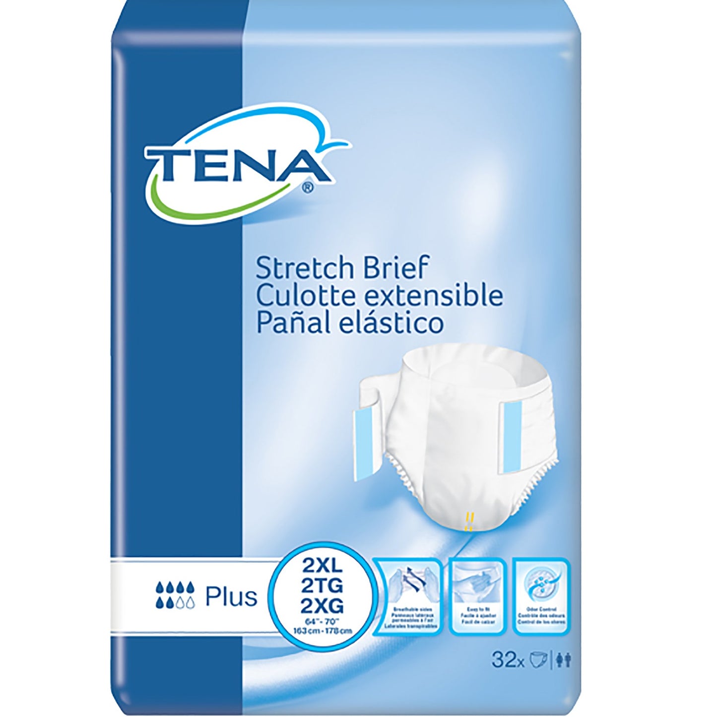 Tena® Stretch™ Plus Incontinence Brief, 2X-Large 61090