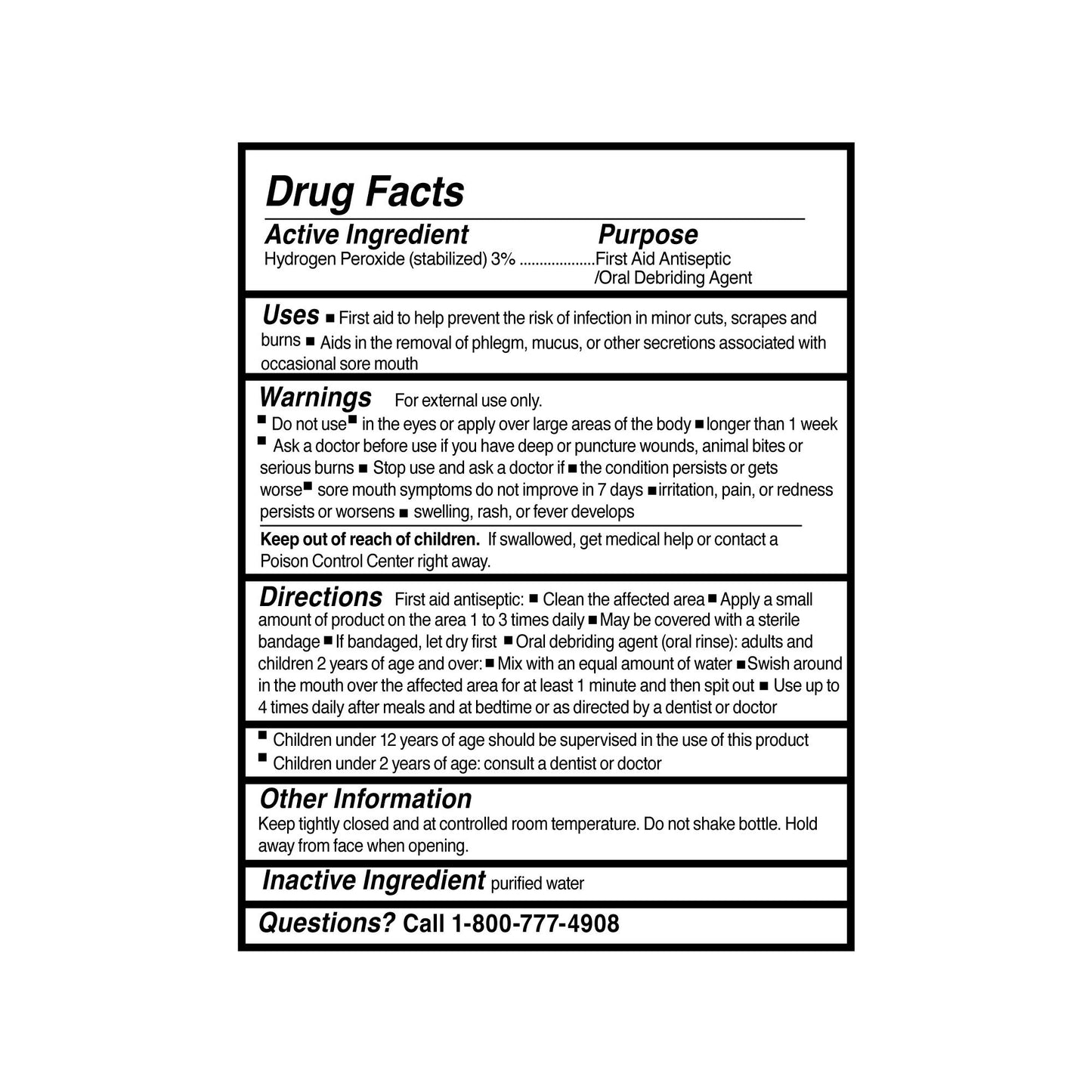 McKesson Hydrogen Peroxide Antiseptic, 1-gallon bottle 23-A0013