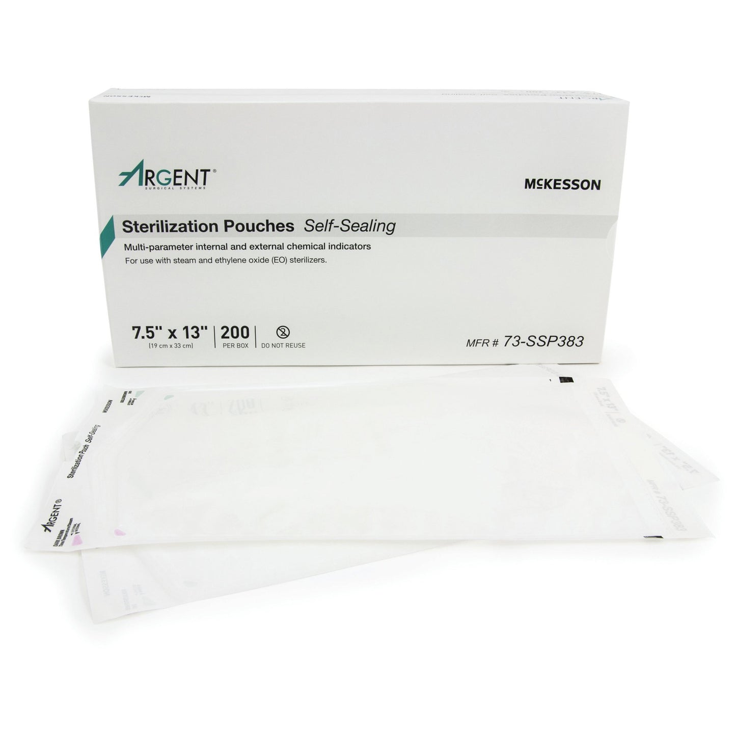 McKesson Argent® Sure-Check® Sterilization Pouch, 7½ x 13 Inch 73-SSP383