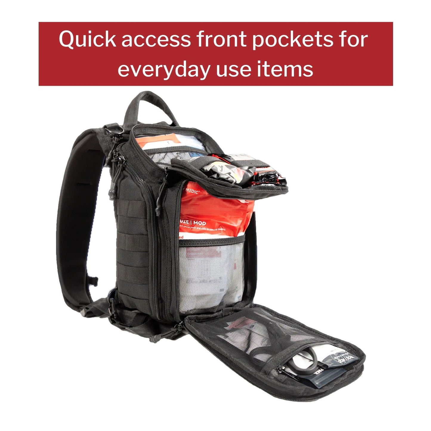 My Medic Recon First Aid Kit Backpack with Emergency Medical Supplies, Black MM-KIT-RCN-STN-BLK