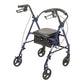 drive™ Steel Rollator with 6 Inch Wheels, Blue R800KD-BL