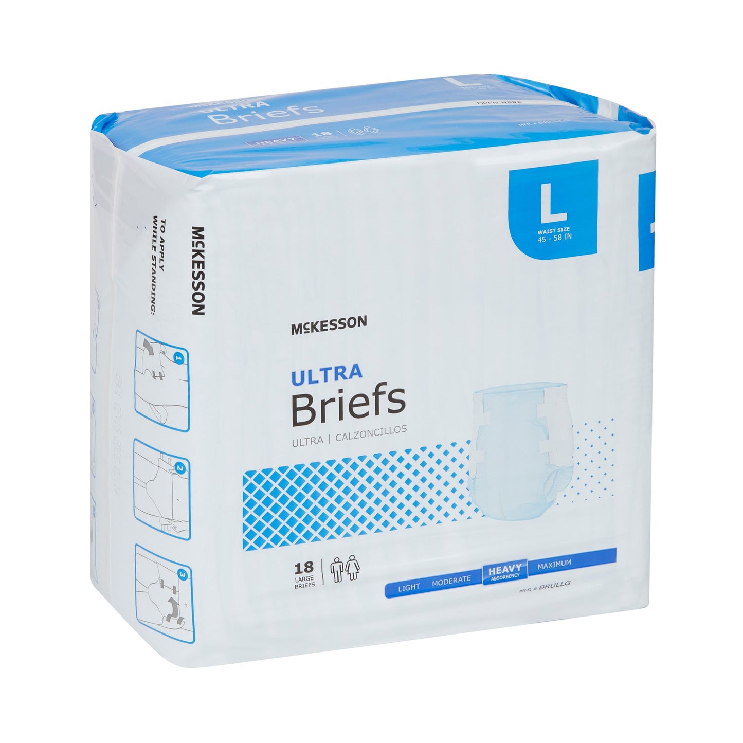 McKesson Ultra Heavy Absorbency Incontinence Brief, Large BRULLG