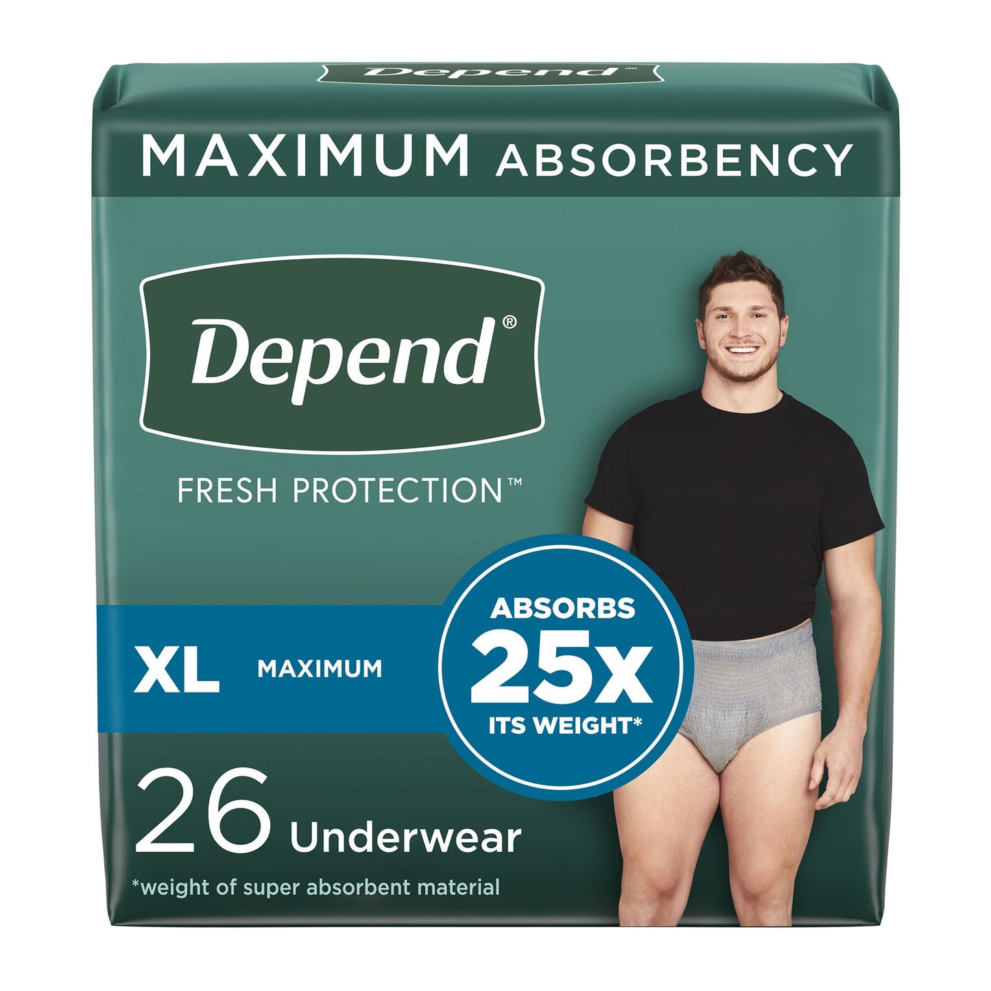 Depend® Fresh Protection™ Men's Maximum Absorbency Underwear, Extra Large 53746