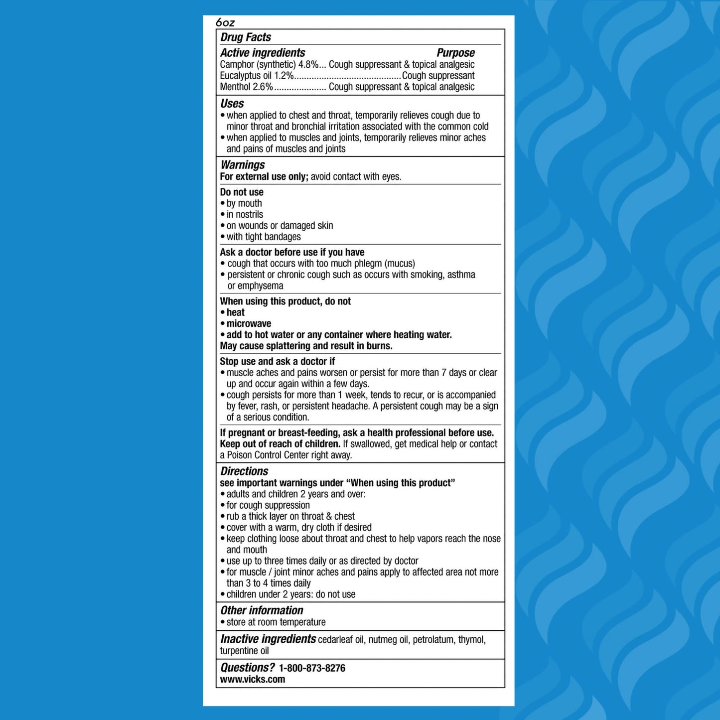 Vicks® VapoRub® Cough Suppressant Topical Analgesic Ointment 37000054403