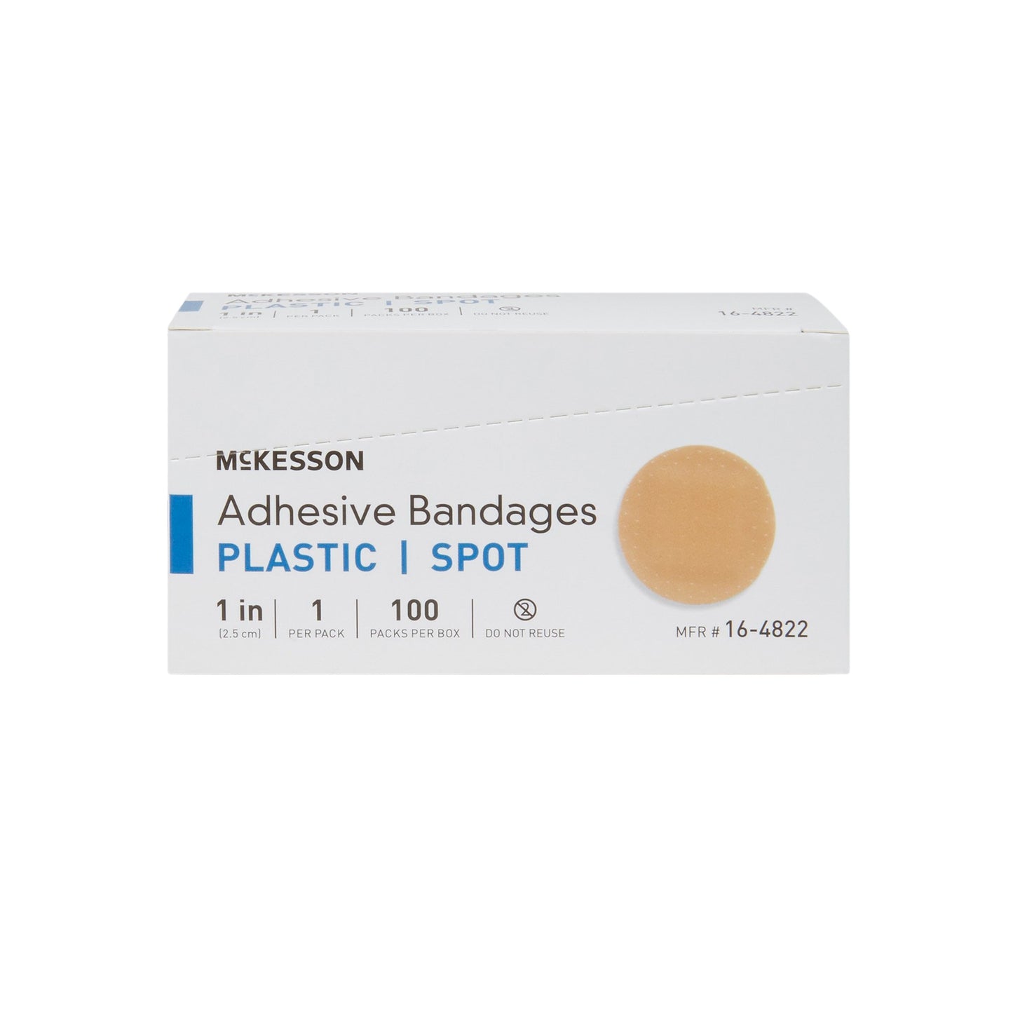 McKesson Round Tan Adhesive Spot Bandage, 1 Inch 16-4822
