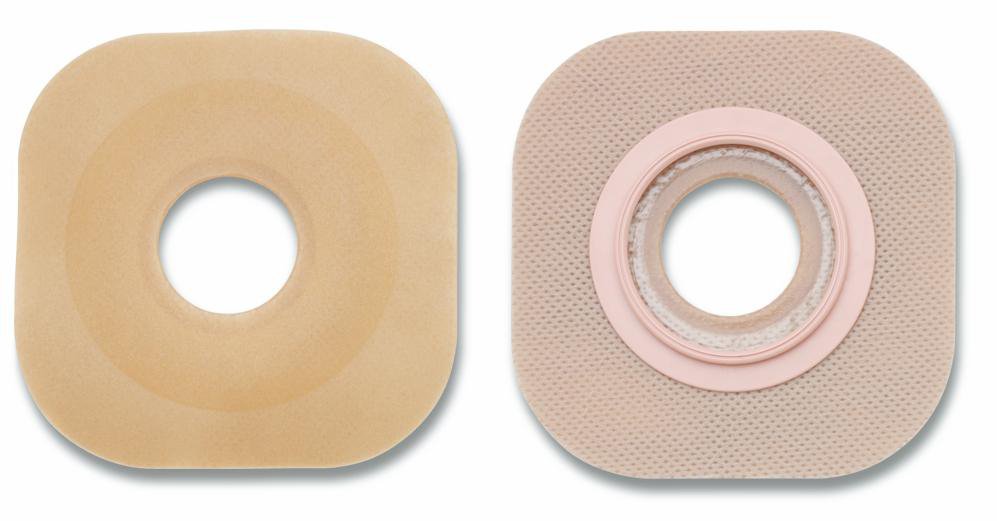 Ostomy Barrier New Image™ Flextend™ Precut, Extended Wear Without Tape 57 mm Flange Red Code System Hydrocolloid 1-1/2 Inch Opening - 16108