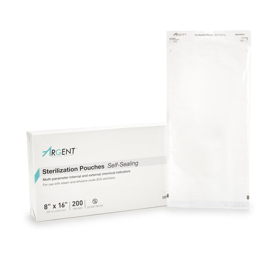 McKesson Brand McKesson Argent Sure-Check Sterilization Pouch, 8 x 16 Inch 73-SSP387, Box of 1