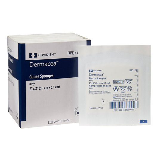 Dermacea™ Sterile Gauze Sponge, 2 x 2 Inch, 8-Ply 441211