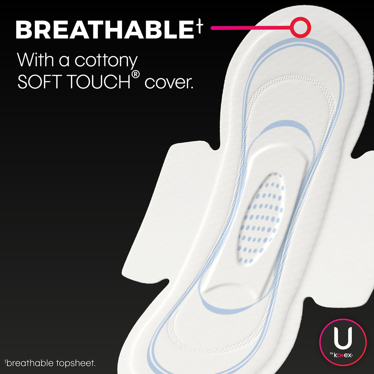 U by Kotex Security Ultra Thin Pads with Wings, Regular Absorbency 53631