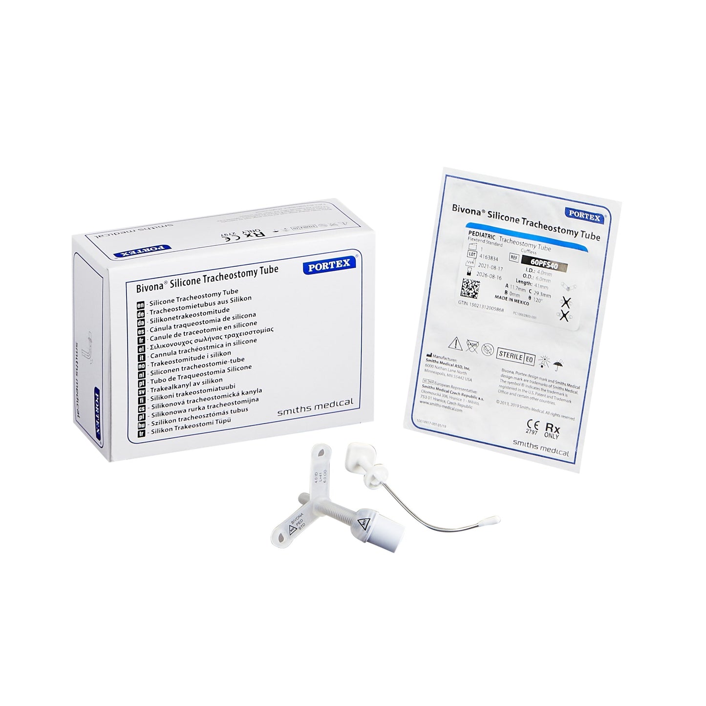 Uncuffed Tracheostomy Tube Bivona® FlexTend™ Size 4.0 Pediatric - 60PFS40