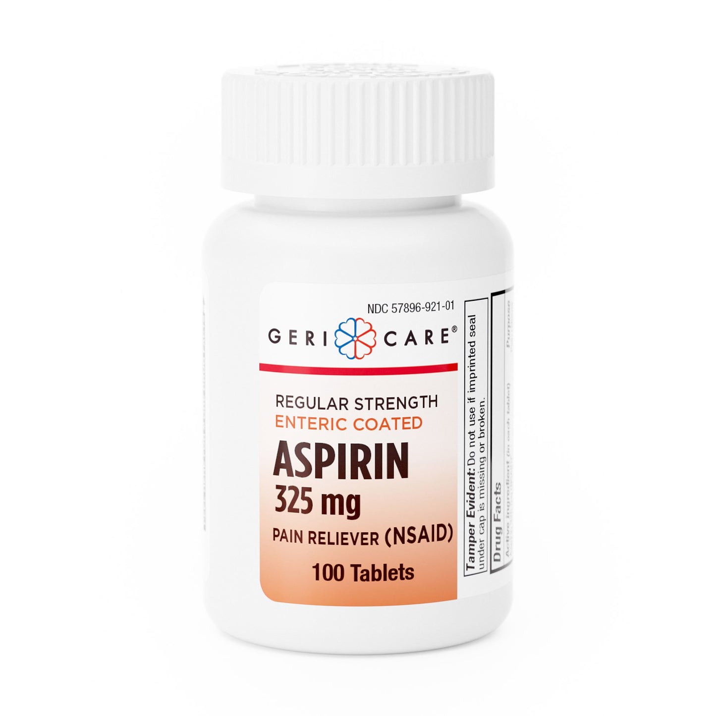 Pain Relief Geri-Care® 325 mg Strength Aspirin Tablet 100 per Bottle - 921-01-GCP