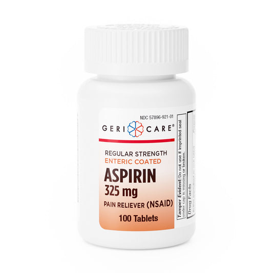 Pain Relief Geri-Care® 325 mg Strength Aspirin Tablet 100 per Bottle - 921-01-GCP