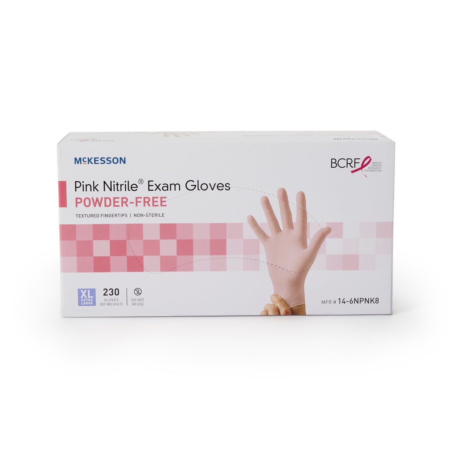 McKesson Pink Nitrile® Nitrile Exam Glove, Extra Large, Pink 14-6NPNK8