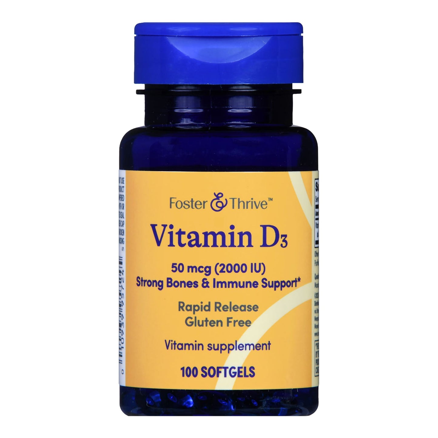 Foster & Thrive™ Vitamin D-3 50 mcg (2000 IU) Rapid Release Softgels 1093995724