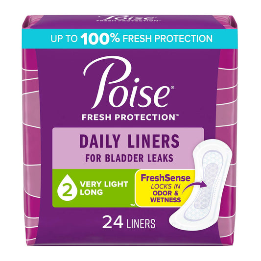 Bladder Control Pad Poise® Fresh Protection™ 8-1/2 Inch Length Light Absorbency Sodium Polyacrylate Core One Size Fits Most - 19308