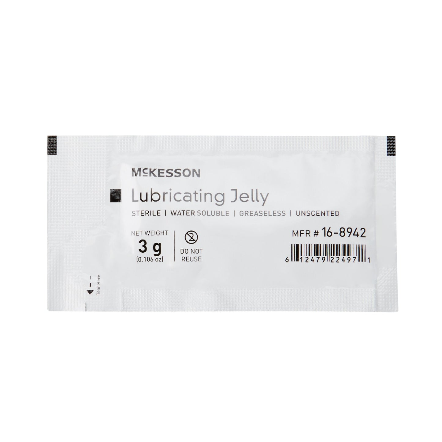 McKesson Lubricating Jelly, 3-gram Packet 16-8942