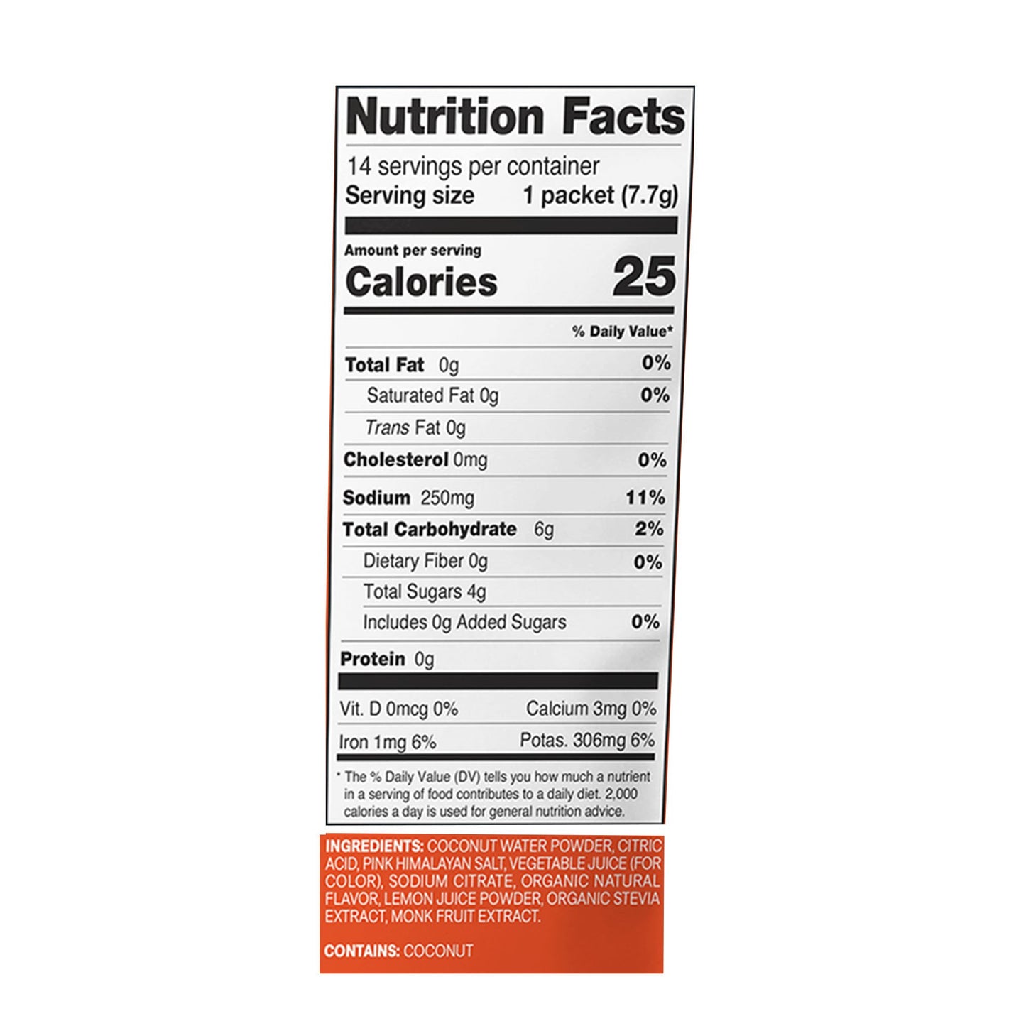 Cure Electrolyte Drink Mix, Blood Orange, 7.7-gram Packets HM1010