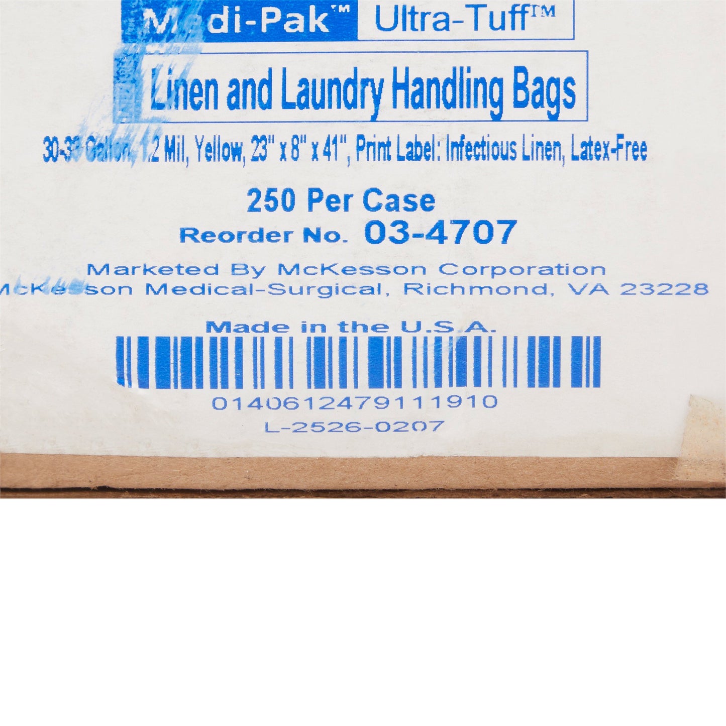 McKesson Biohazard Laundry Bags, 1.2 mil 03-4707