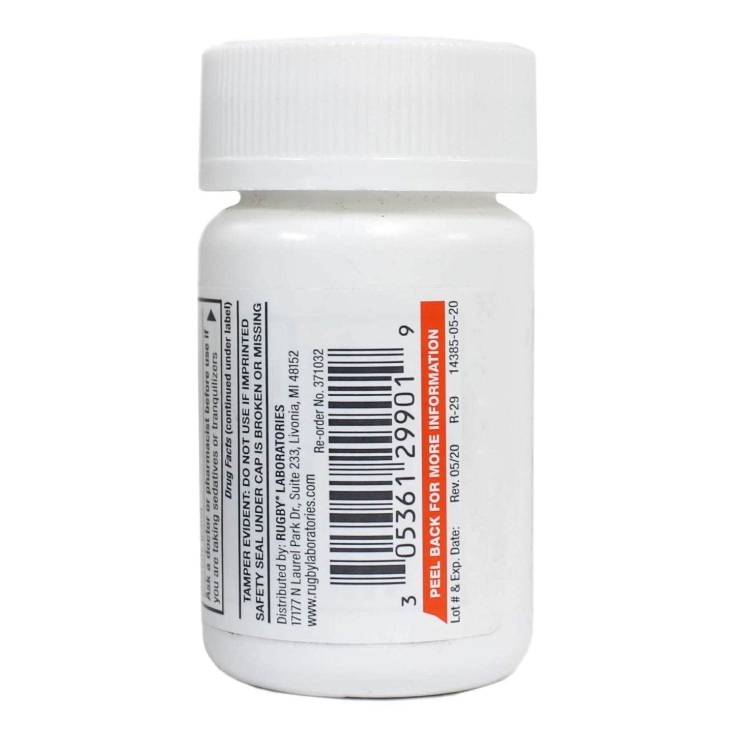 Rugby® Meclizine Chewable Tablets 00536129901